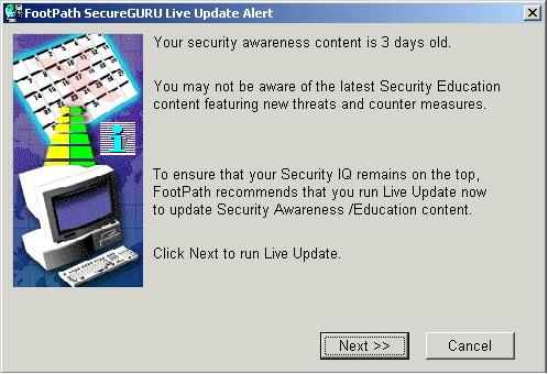 SecureGURU Live Update Alert